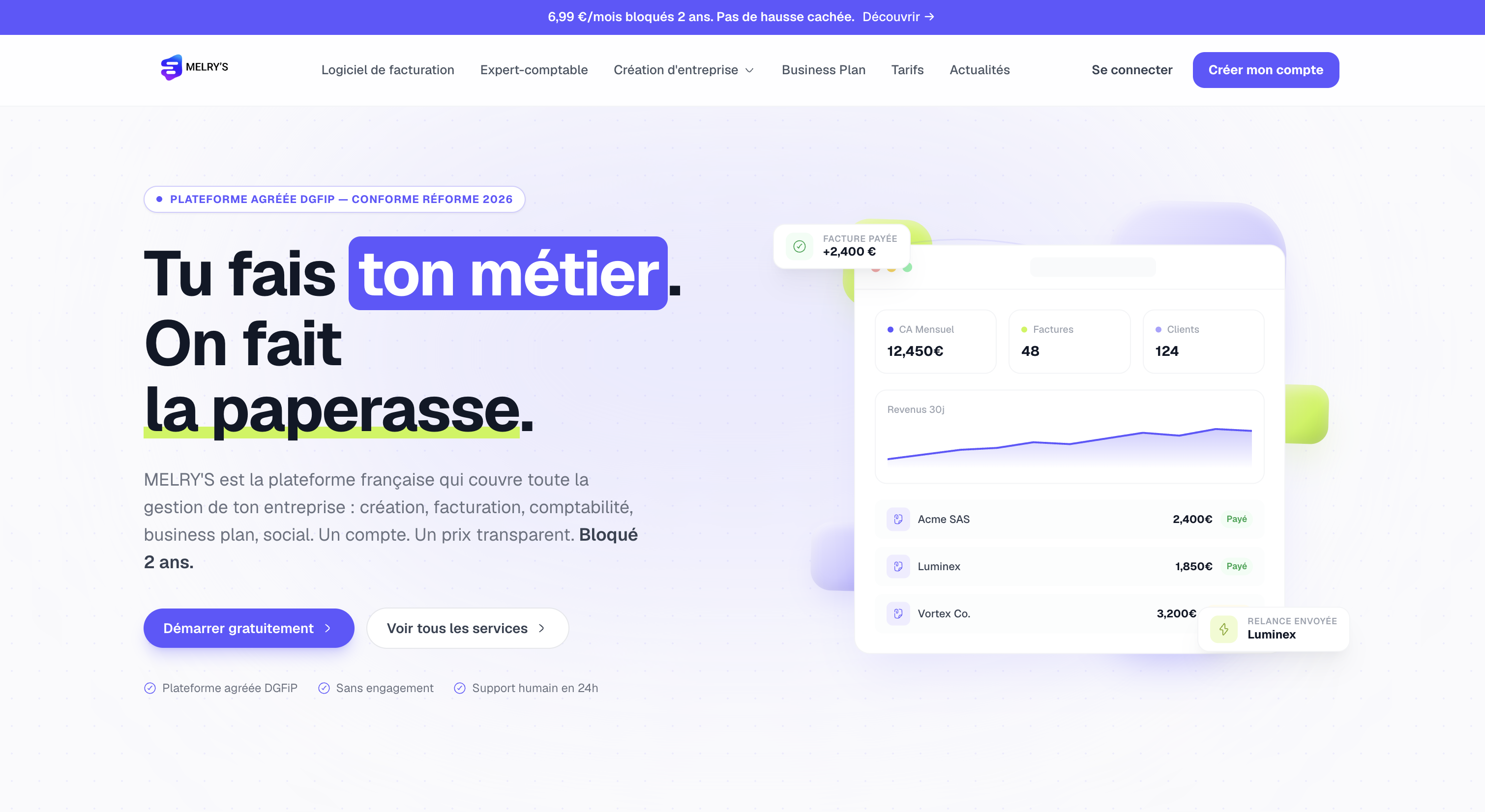 Melrys — Landing pro