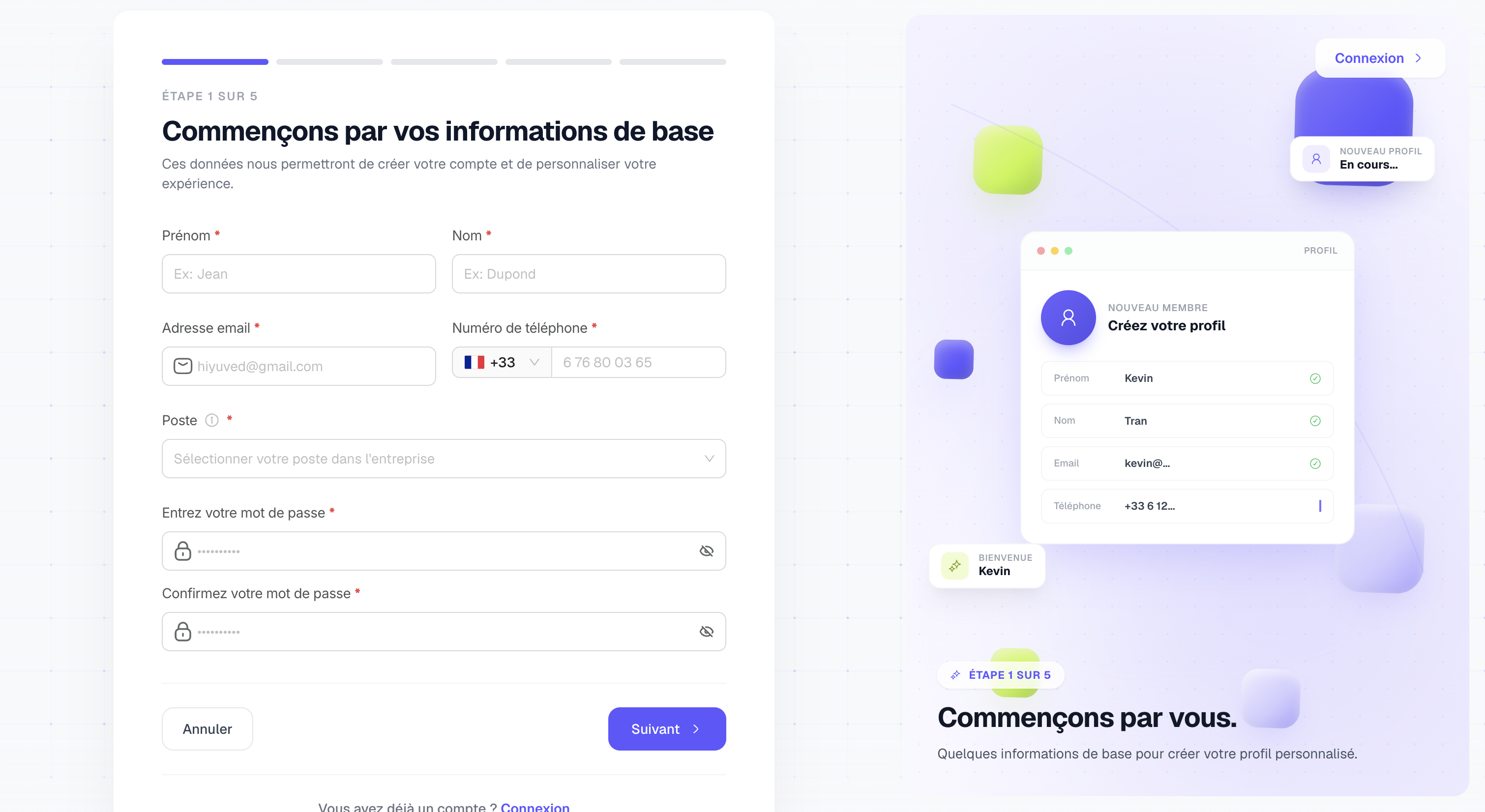 Melrys — Parcours formulaire